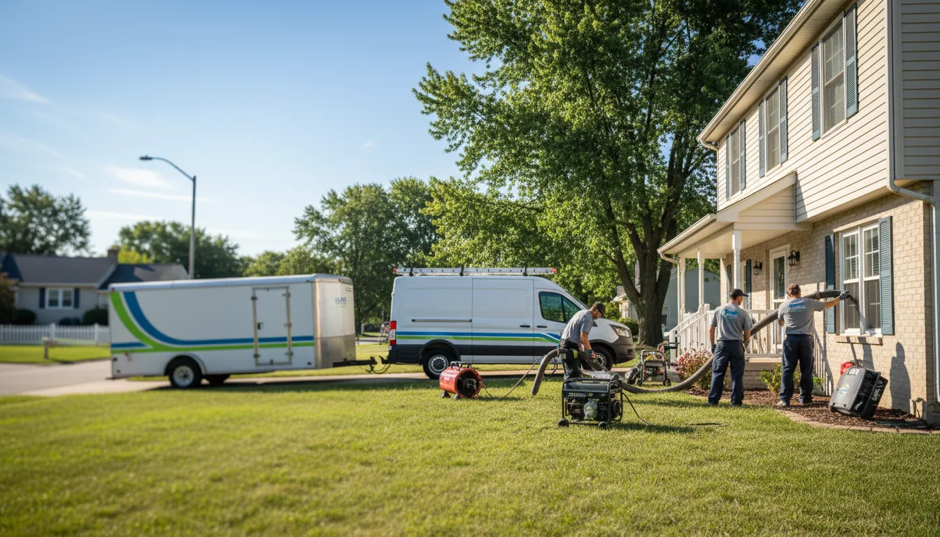 Flooded Basement Restoration And Cleanup With Repair in Roundhead, OH near me